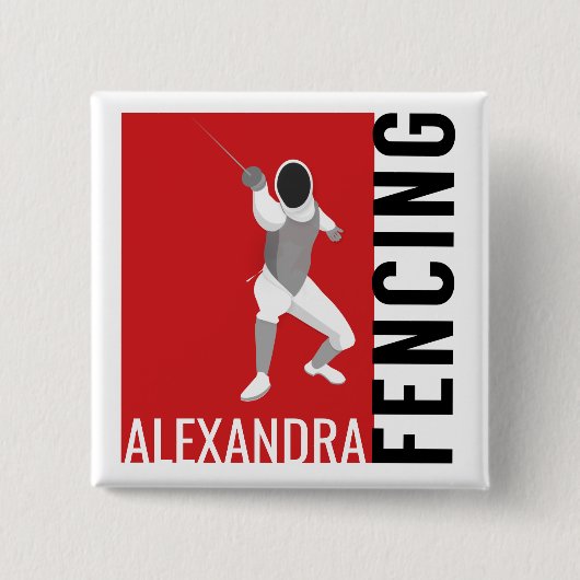 Omheining Vierkante Button 5,1 Cm (Voorkant)