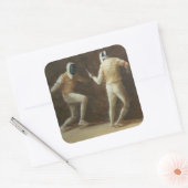 Omheining Vierkante Sticker (Envelop)