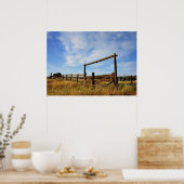 Omheiningen in het veld poster (Keuken)