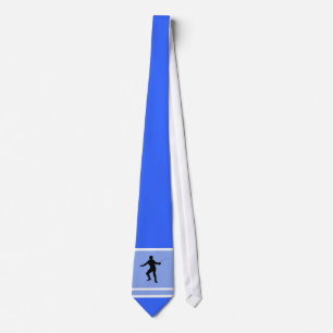 omheiningssilhouet; blauw stropdas