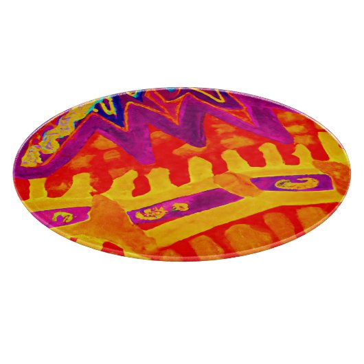 Omhels kleurrijk patroonontwerp snijplank (Hoek)