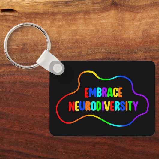 Omhels neurodiversiteit | Neurodiverent bewustzijn Sleutelhanger (Achterkant)