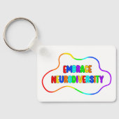Omhels neurodiversiteit | Neurodiverent bewustzijn Sleutelhanger (Achterkant)