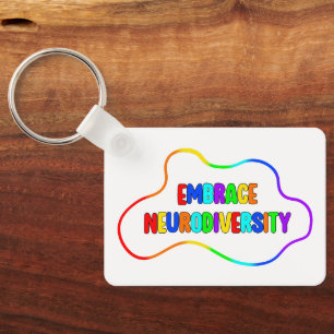 Omhels neurodiversiteit Neurodiverent bewustzijn Sleutelhanger