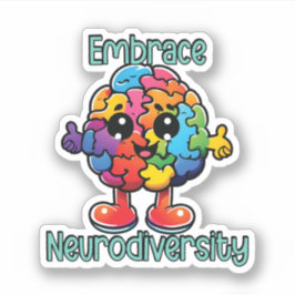 Omhels neurodiversiteit | Neurodiverent bewustzijn Sticker