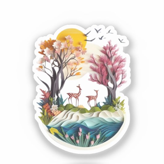 omhelzing door de natuur sticker (Voorkant)