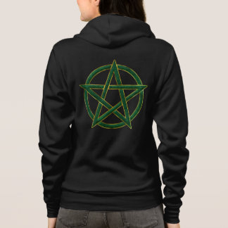 Omhelzing natuur: Smaragd Pentagram Hoodie