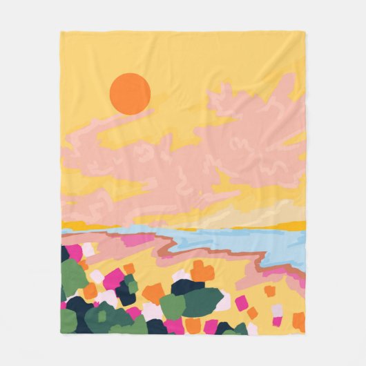 omhelzing van de zon fleece deken (Voorkant)