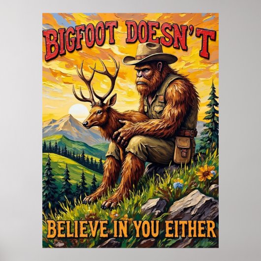 Omhelzing van de zonsondergang: Sasquatch en de za Poster (Voorkant)