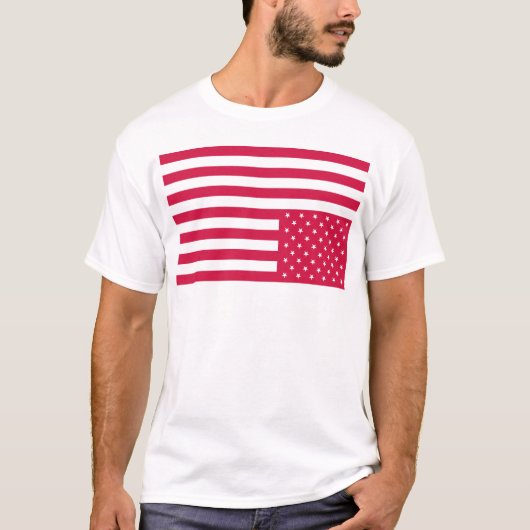 Omhoog Amerikaanse vlag - Rood T-shirt (Voorkant)