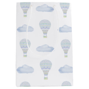 Omhoog en weg Hete Luchtballon Baby shower Medium Cadeauzakje
