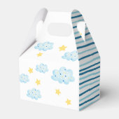 Omhoog en weg Paarse Blauwe Vliegtuiggunst Doos Bedankdoosjes (Achterkant)