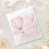 Omhoog en weg! Roze Hete Luchtballon Baby shower Bedankzakje (Geknipt)