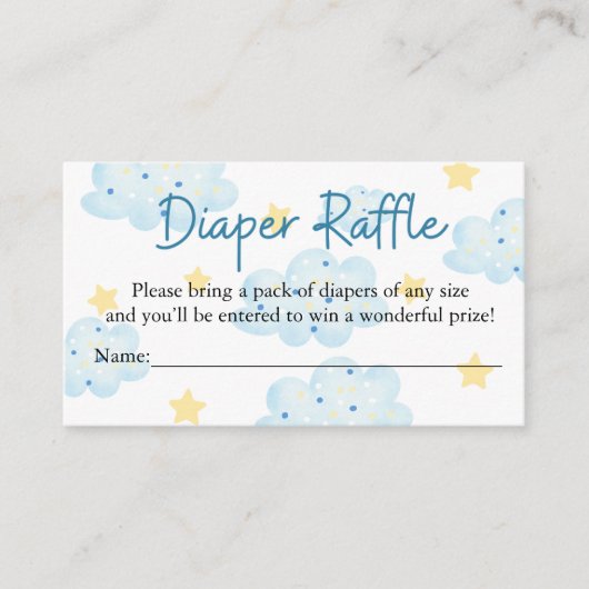 Omhoog en weg Wolken en Sterren Luierloof Informatiekaartje (Voorkant)