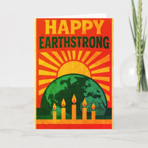 Omhoog! Happy Earthstrong Bedankkaart