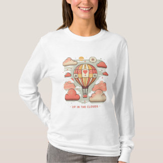 Omhoog in de wolken - Ontwerp van de luchtballon T-shirt