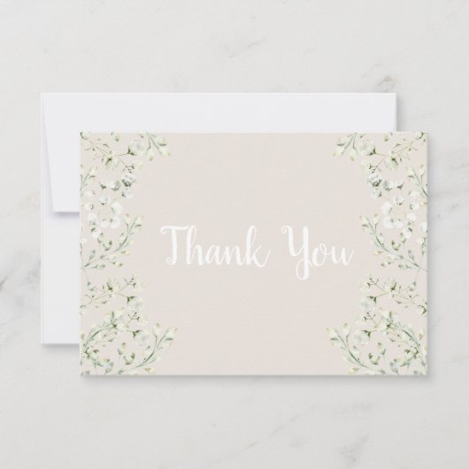 Omhoog in het Clouds Baby shower Dank u kaart (Voorkant)