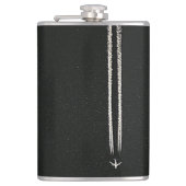 Omhoog in het luchtgedeelte van het vliegtuig met  heupfles (Voorkant)