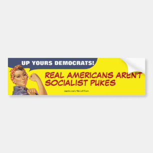Omhoog Joost-democraten Echte Amerikanen zijn niet Bumpersticker