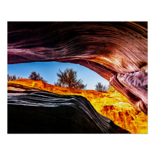 Omhoog kijken in Peekaboo Canyon Glanzend Perfect Poster
