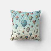 Omhoog, omhoog en weg! Waanzinnige heteluchtballon Kussen (Voorkant)