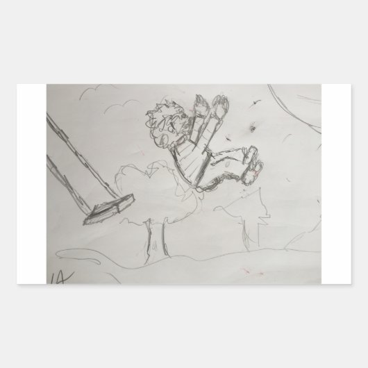 Omhoog Rechthoekige Sticker (Voorkant)