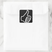 Omhoog Vierkante Sticker (Tas)