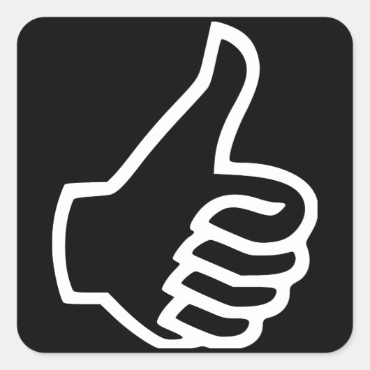 Omhoog Vierkante Sticker (Voorkant)