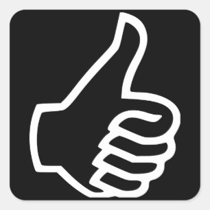 Omhoog Vierkante Sticker