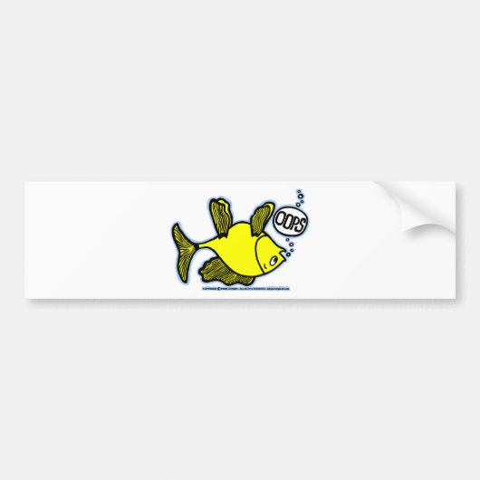Omhoog vis. bumpersticker (Voorkant)