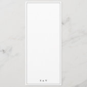 omhuld | Calligrafie Elegant Monogram Weddenschap Menu (Achterkant)