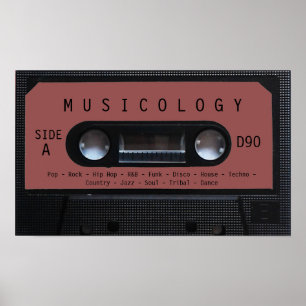  omhulling van cassettes voor Retro-audio Poster