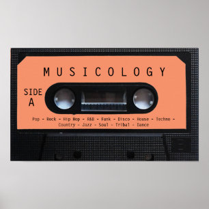 omhulling van cassettes voor Retro-audio Poster