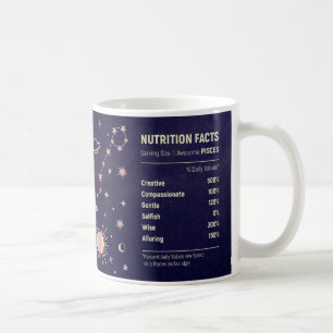 Omhulling van de zodige Pisces Nutritional Facts Koffiemok
