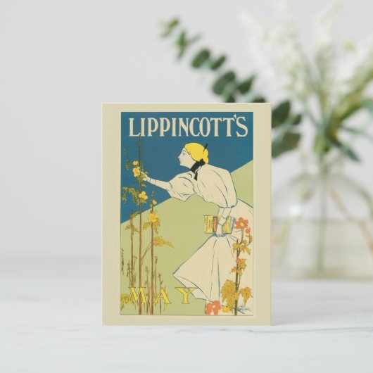 omhulling van het tijdschrift Nouveau May Briefkaart (Staand voorkant)