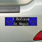 Ominous Blue Pentagram Bumpersticker (Op auto)
