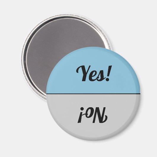 Omkeerbaar Ja & Geen blauwe grijze wasmachine Magn Magneet (Voorkant / Achterkant)