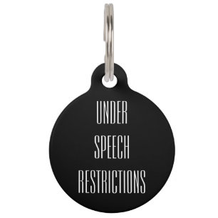 Omkeerbaar Label van de kraag - onder de Beperking Huisdierpenning