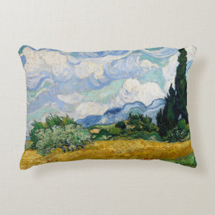 Omkeerbaar Van Gogh Wheat Field met Cypresses Accent Kussen