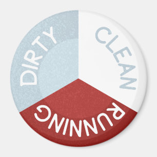 Omkeerbare afwasmachine Magnet Clean Dirty aan het Magneet