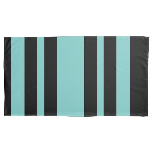 Omkeerbare Aqua Stripes Kussensloop (Voorkant)