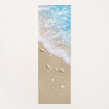 Omkeerbare Blue Beach Waves Yoga Mat