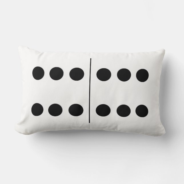 Omkeerbare dubbele 6 Domino Pillow Kussen (Voorkant)