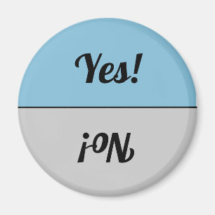 Omkeerbare Ja & Nee Blauw Grijs Magnet voor vaatwa Magneet