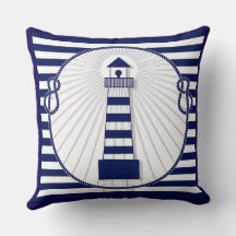 Omkeerbare Marine Stripes Vuurtoren Blauw Wit