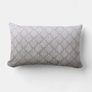 Omkeerbare tape/blauw Lila Damask Lumbar Pillow Kussen