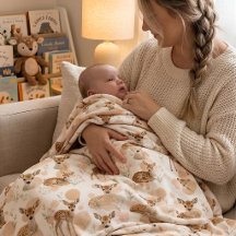 Omkeerbare Vintage Woodland Fawn Persoonlijke Baby