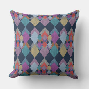 omkeerbare vormen Multicolored roze blauw Kussen