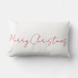 Omkeerbare Vrolijk Kerstmis Rood Wit Minimalist Kussen