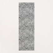 Omkeerbare zwarte en witte boho, Gypsy Design Yoga Yogamat (Voorkant)